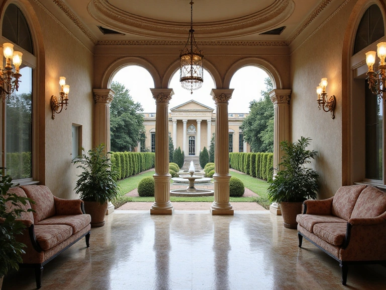 Historic mansion with formal gardens