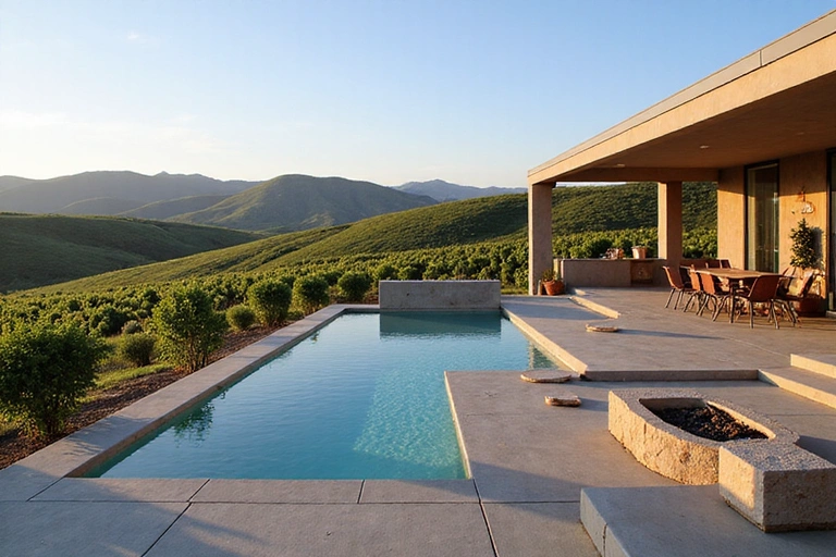 Modern vineyard estate