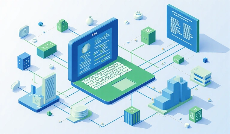 Data collection illustration showing secure forms and analytics