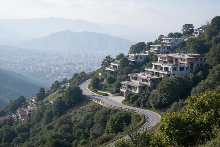 Prestigious hillside residential area